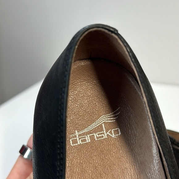 Dansko Lilliana Black Leather Hidden Wedge Loafers Size 40(9.5-10) - Picture 10 of 15